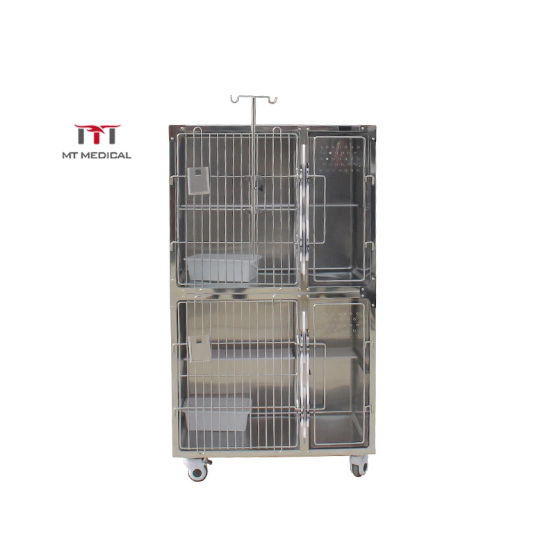Mt Medical Pet Hospital Stainless Steel High-Grade Commercial Pet Cat Cage