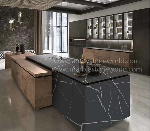 China Factory Quartz Stone Slab Natural Stone Granite Marble Wholesale Solid Surface Customized Kitchen Top Quartz Countertops