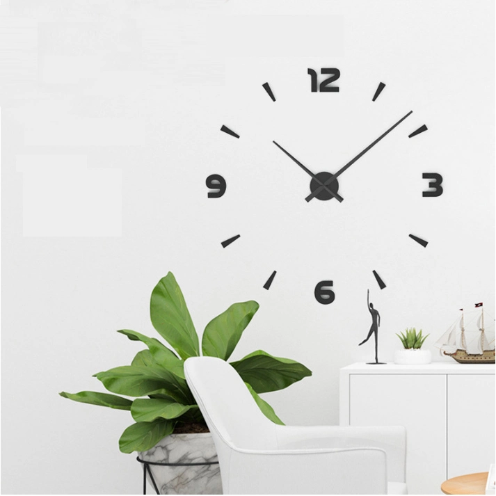 Custom Creative DIY Digital Clock Modern Minimalist Living Room Sticked Wall Clock