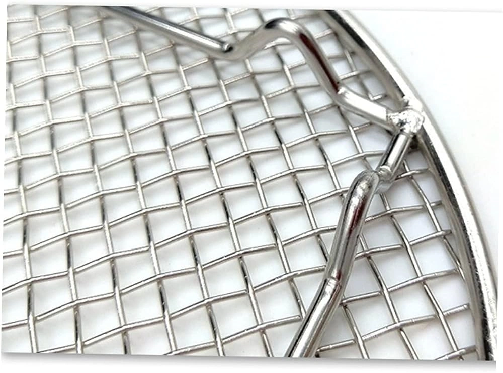 Panier de barbecue portatif 430 en acier inoxydable pour barbecue de légumes Accessoires pour barbecue Jeu d'outils avec poignée en bois amovible