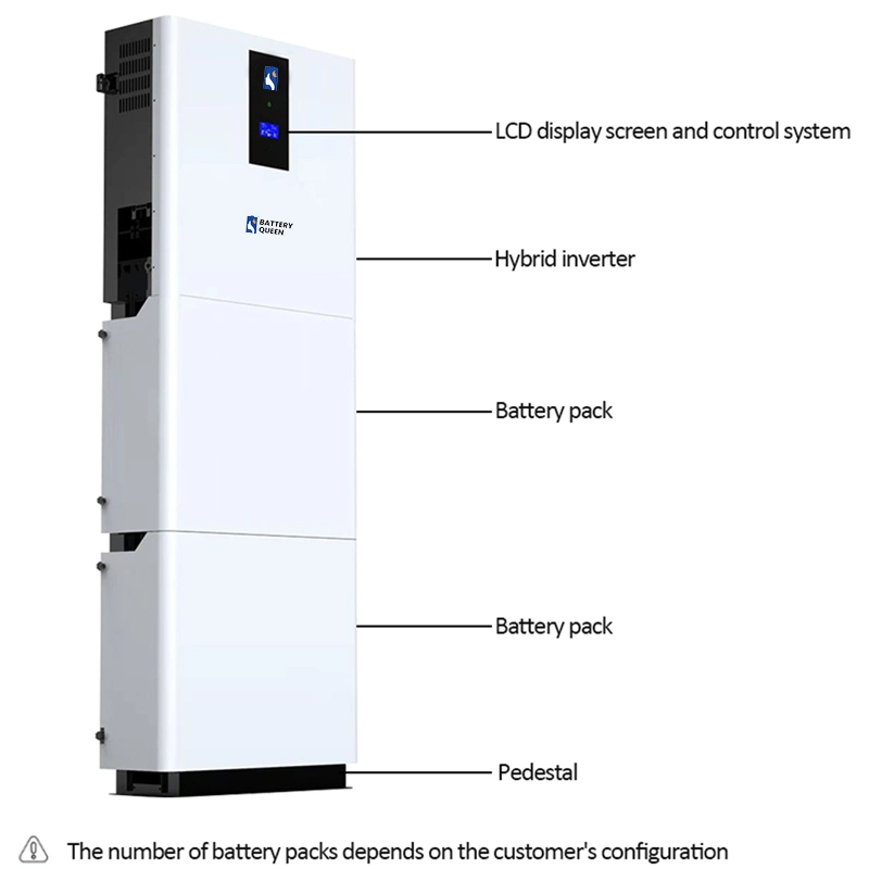 5kwh 10kwh 15khk 20kwh Stack Model LiFePO4 Battery Trolling Motor Solar Ess Hybrid Inverter Energy Storage System