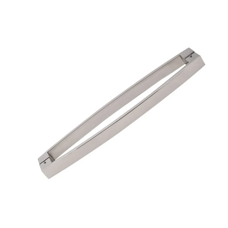 Luxury Modern Adjustable Silver Stainless Steel Brass Bathroom Sliding Square Shower Door Handle