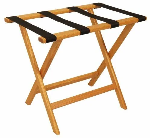 Shenone Classic Gold Folding Luggage Stand for Hotel Room / Wooden Luggage Racks