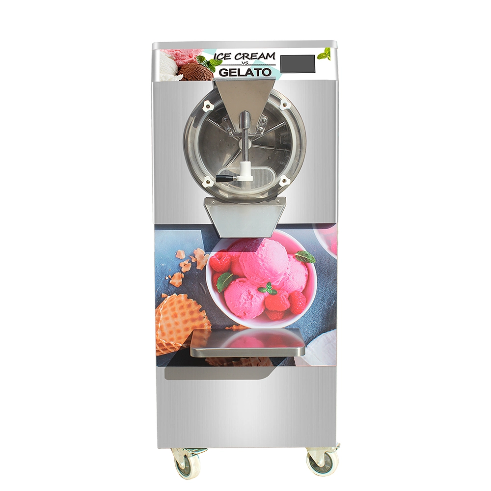 Commercial Floor 55L Soft Hard Ice Cream Machine Batch Freezer Italian Ice Maker