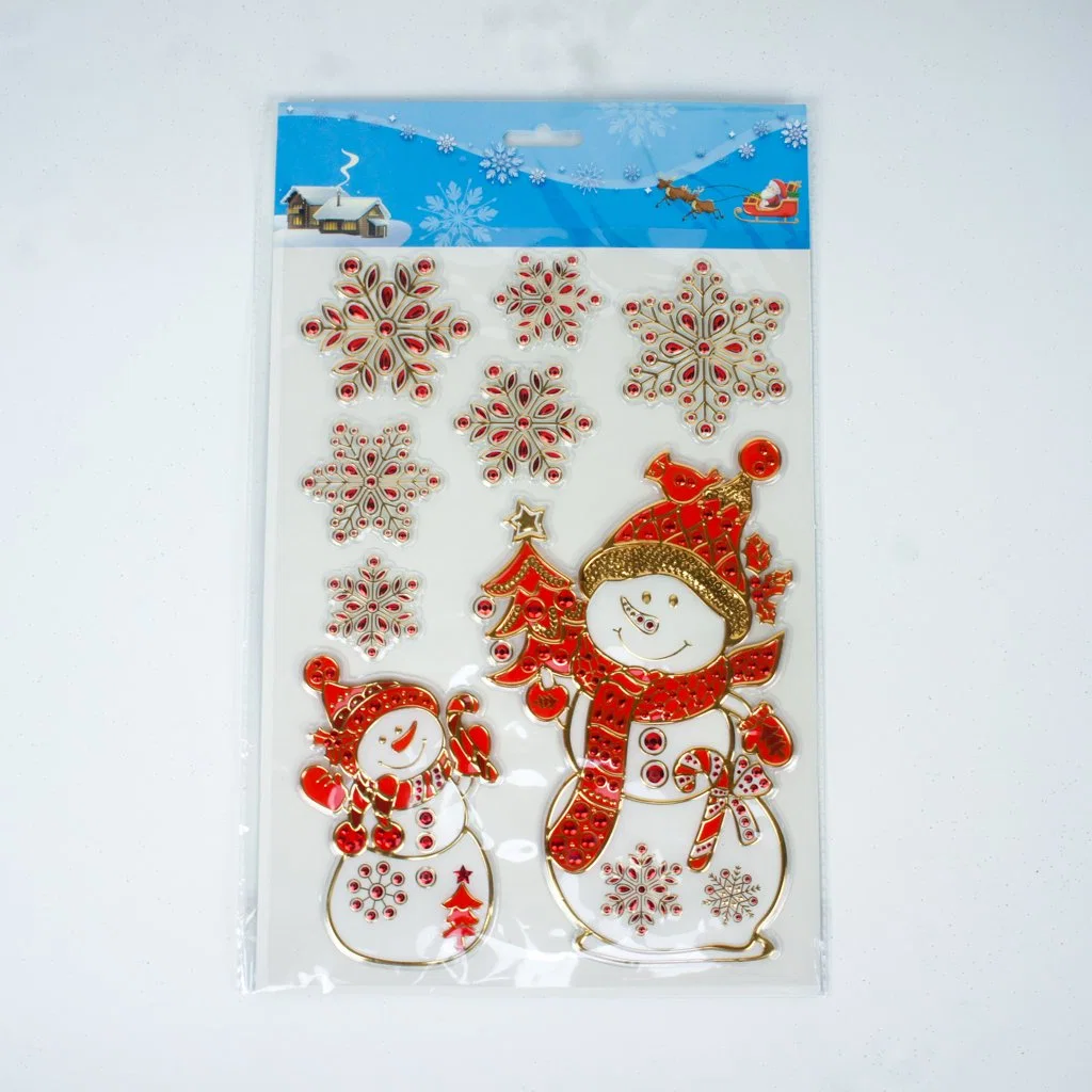 New Design Electrostatic Cling Santa Decoration Christmas Window Sticker48