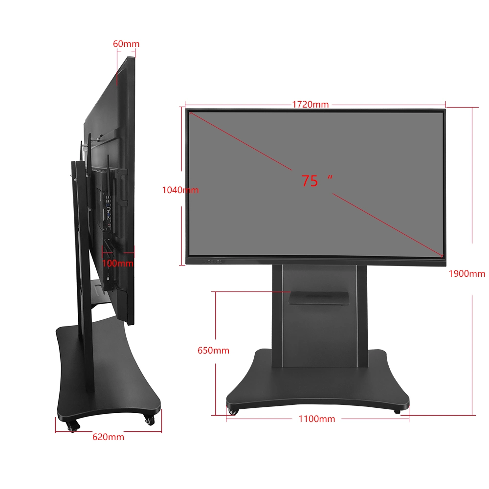 Aiyos 55 65 75 86 98 Inch 4K Dual OS Touch Screen Smart Board Interactive Whiteboard for Meeting Room and Schools (OPS optional)