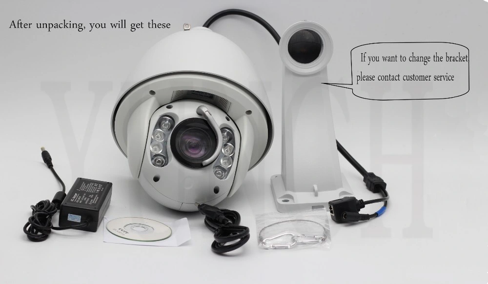 350m dôme Haute Vitesse de zoom motorisé HD caméra PTZ laser de sécurité IP