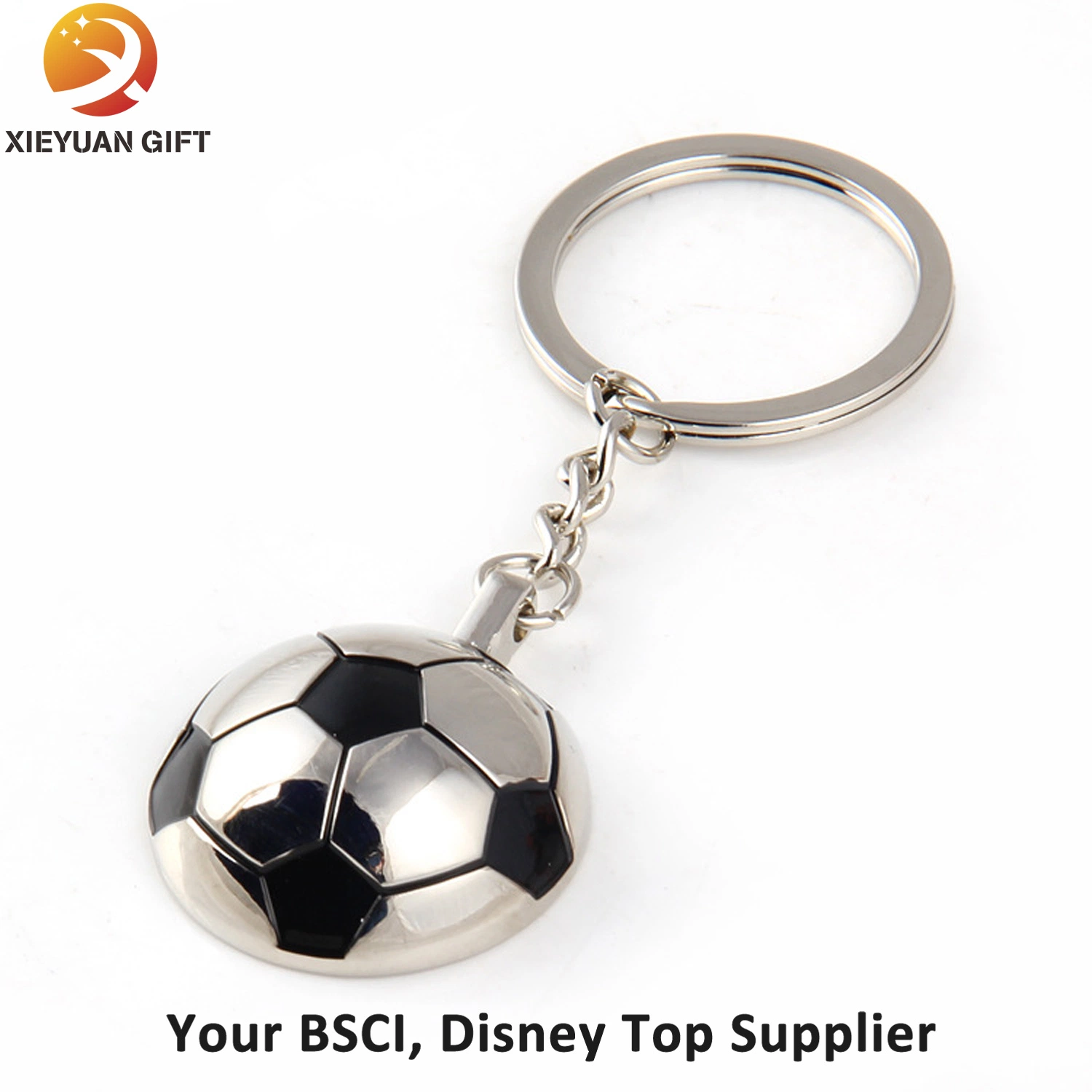 Factory Wholesale/Supplier New Design Metal Soft Hard Enamel Keychain Custom Logo Fashion Creative Promotion Decoration Football Sports Key Chain