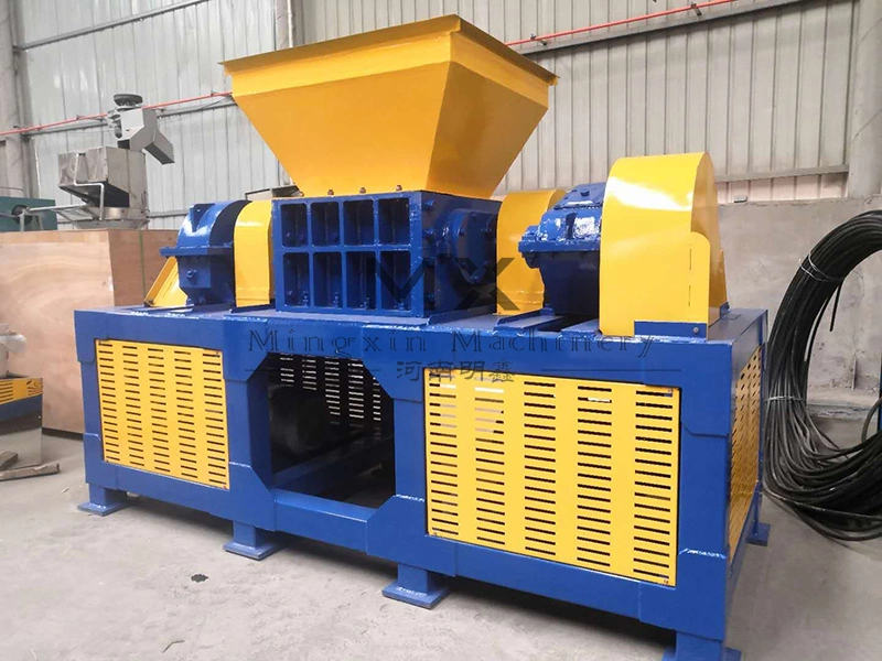 HDPE PP PVC PE Waste Plastic Scrap Cardboard Double Shaft Shredder Machine