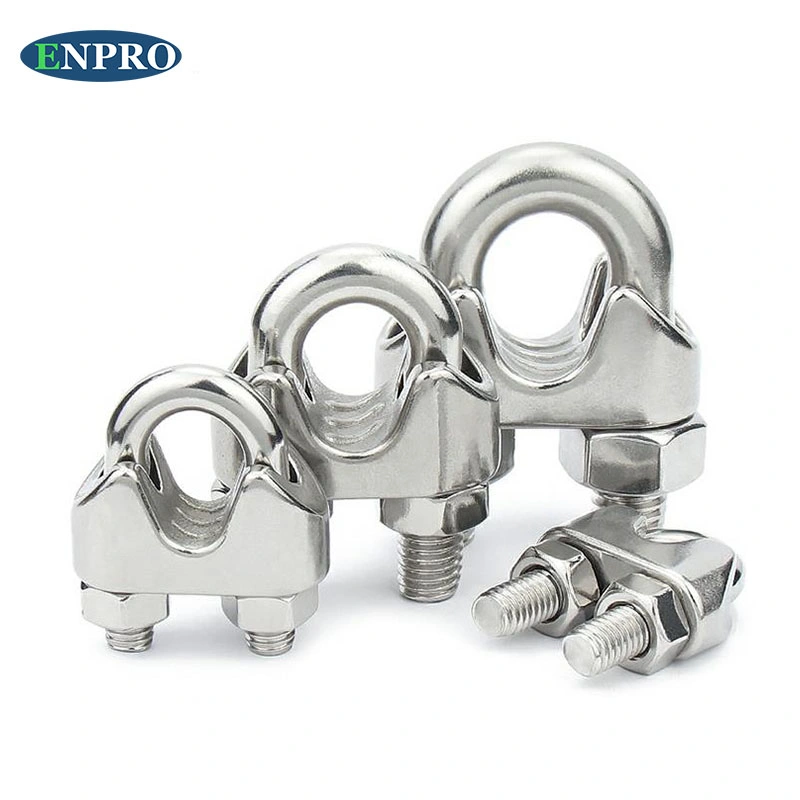 China Electro Galvanized Cast Iron Malleable Steel Adjustable DIN741 Wire Rope Clamp Clip