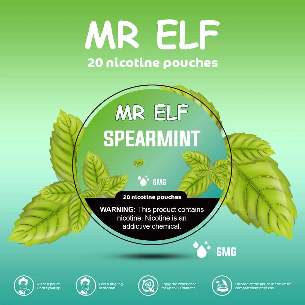 Mr Elf Nicotine Pouches Snus Smokeless Cigarette with Synthetic Nicotine Original Factory Wholesale/Supplier Vapes Vs Zyn Egp on Velo