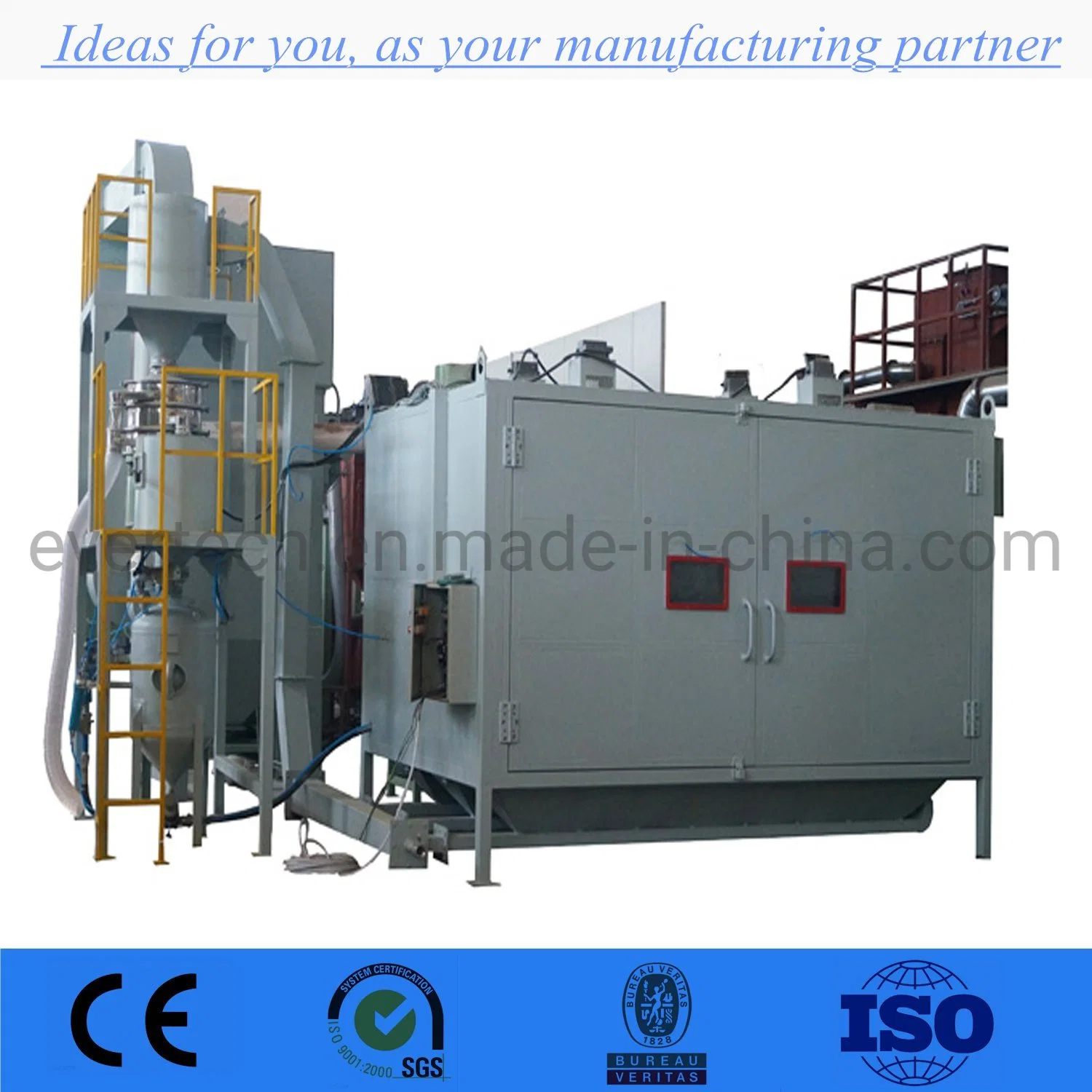 China Factory Movable Container Sand Blasting Room Booth with Crane System