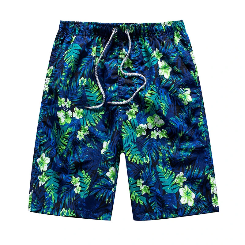 New Original High Quality Casual Summer Men Straight Tube Woven Floral Beach Holiday Shorts Beach Pants