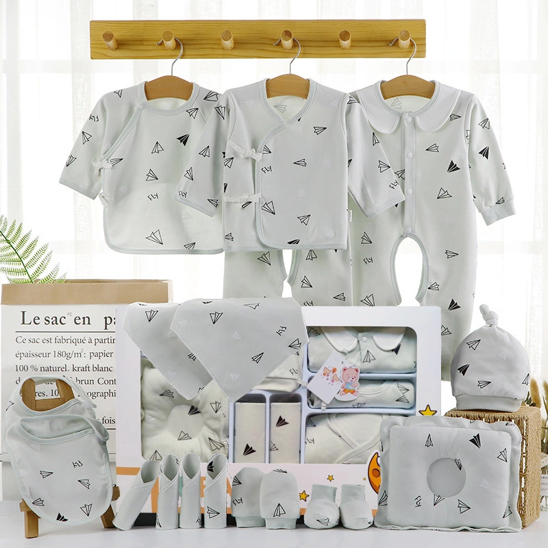 Wholesale 18PCS 21PCS 23 PCS 0-2year Baby Sleepwear Gift Package Newborn Clothes Baby Gift 100% Cotton Baby Clothes Gift Set