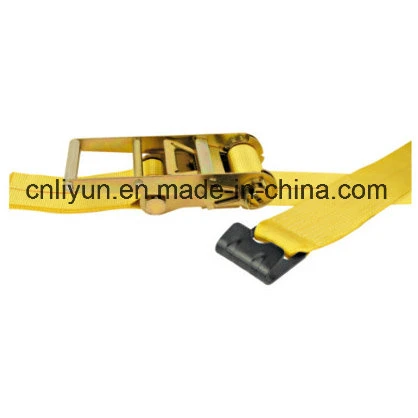 16200lb. / 7350kg Vehicle Transport Strap with Metal Flat Hook