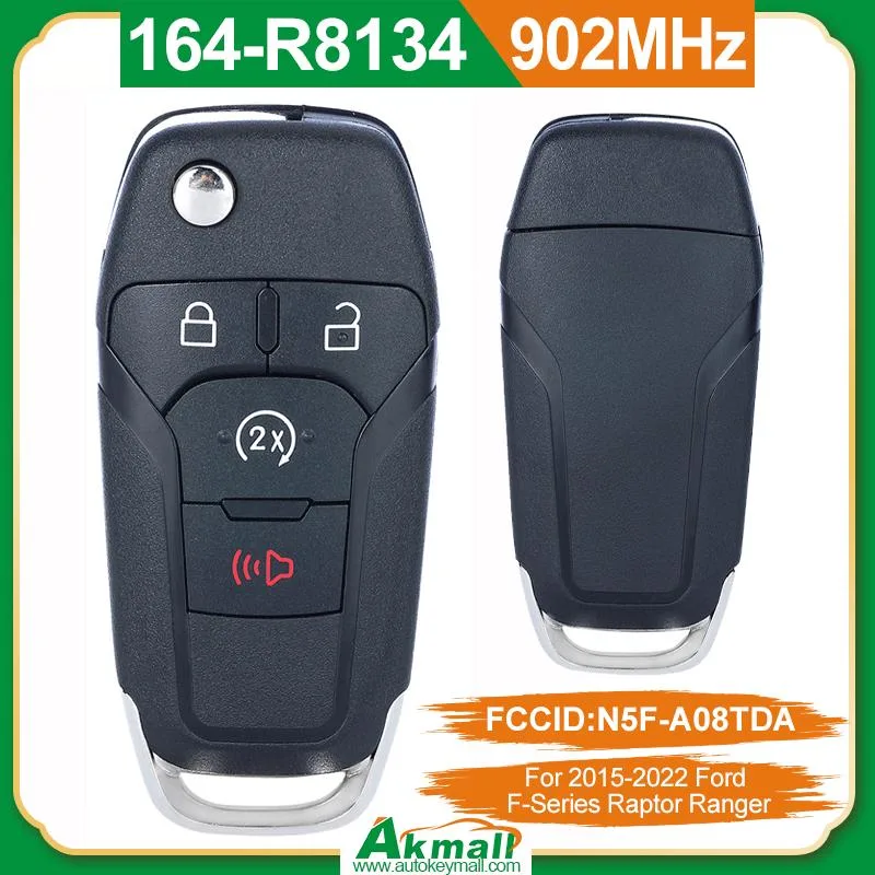 Smart Remote Car Key with 3+1 Buttons 902MHz for Ford F-150 F-350 F-450 F-550 Ranger Raptor 164-R8134 N5f-A08tda