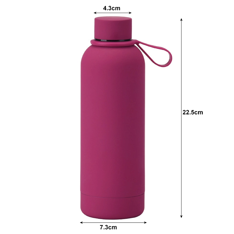 Stainless Steel Vacuum Insulated Small Mouth Training Water Bottle with Silicone Rope