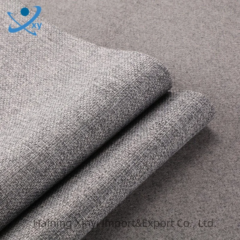 China Textile Wholesale/Supplier Fashion Upholstery Fabric Plain Linen 100% Polyester Linen Fabrics for Sofa