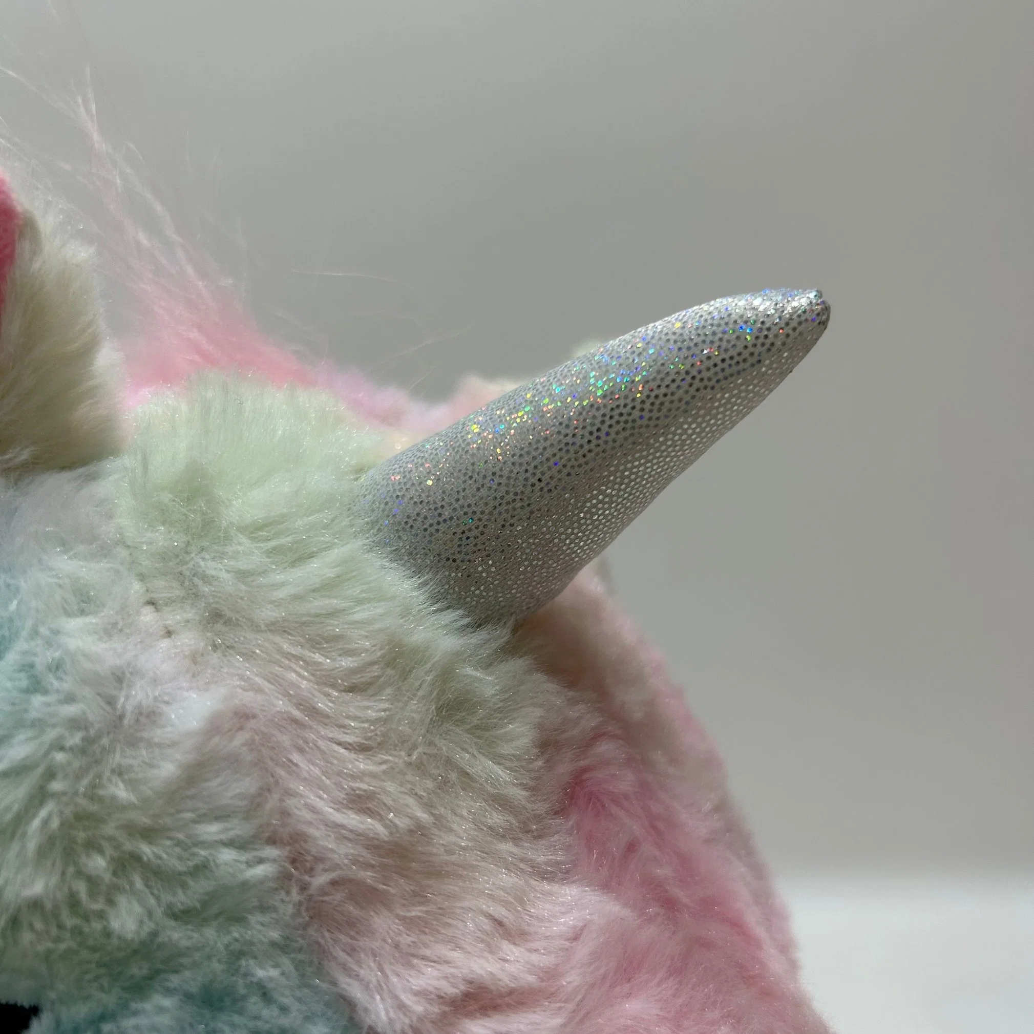 Sensor erhellen Plüsch Einhorn mit Musik flauschigen Tie-Dye Spielzeug BSCI Factory