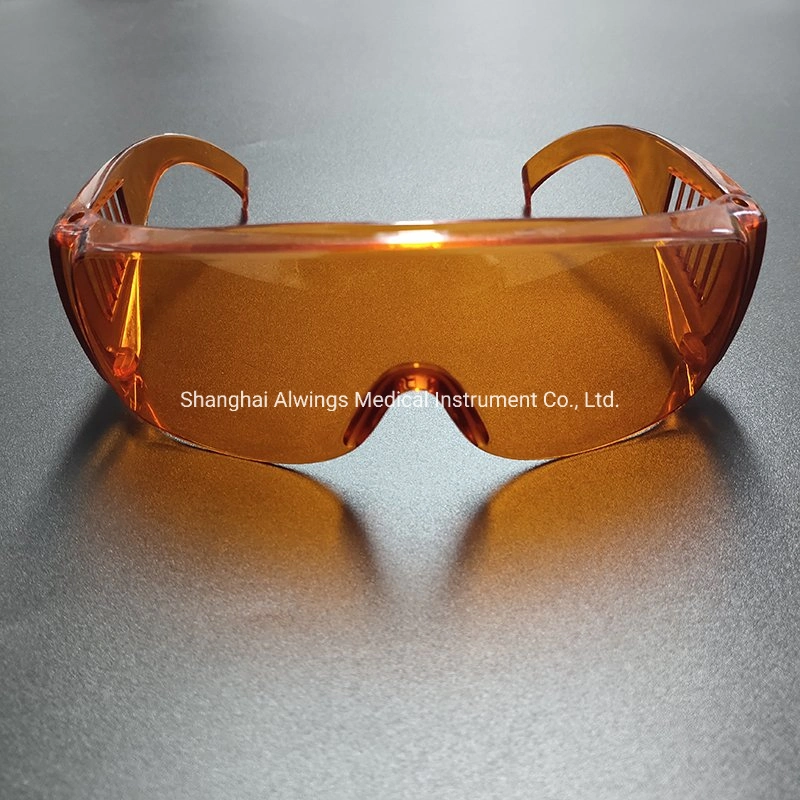 Orange Dental UV Protective Safety Glasses with Fixed Legs