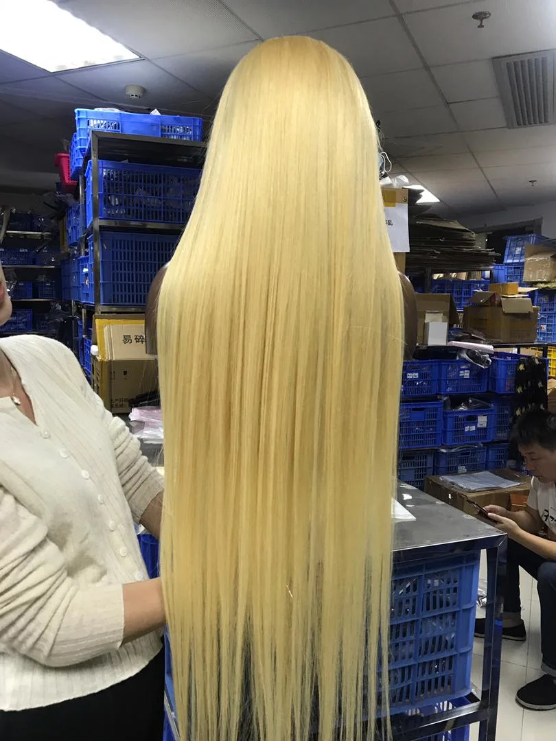 Wxj Longhair Human Hair Wigs 100% Virgin Natural Human Hair Lace Front Blonde Human Hair Wig for Black Women