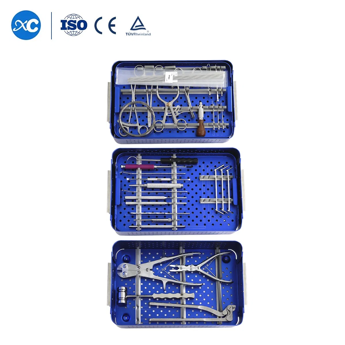 CE Certified Vet Orthopedic Instrument Kit, Small Animal Fragment Fracture Fixation Instrument Box