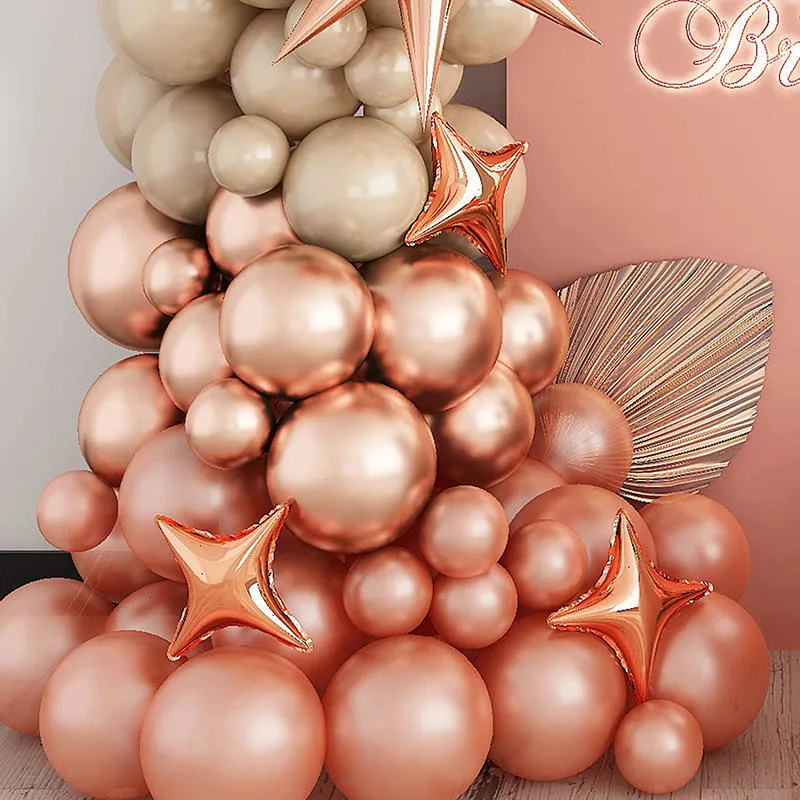 Großhandel/Lieferant Retro Farbe Rose Gold Ballon Set Geburtstagsparty Hochzeit Anordnung Öffnungsbogen Aufblasbare Ballons