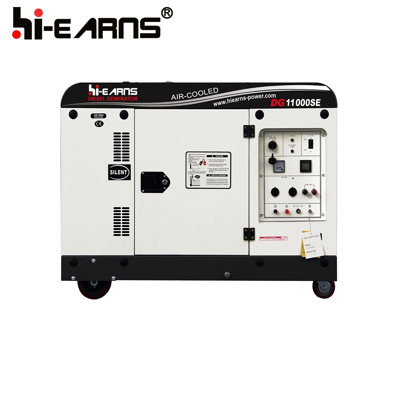 10kVA tipo silenciosa Air-Cooled Certificado Euro V Venta caliente diesel generador de alta calidad serie DG11000se