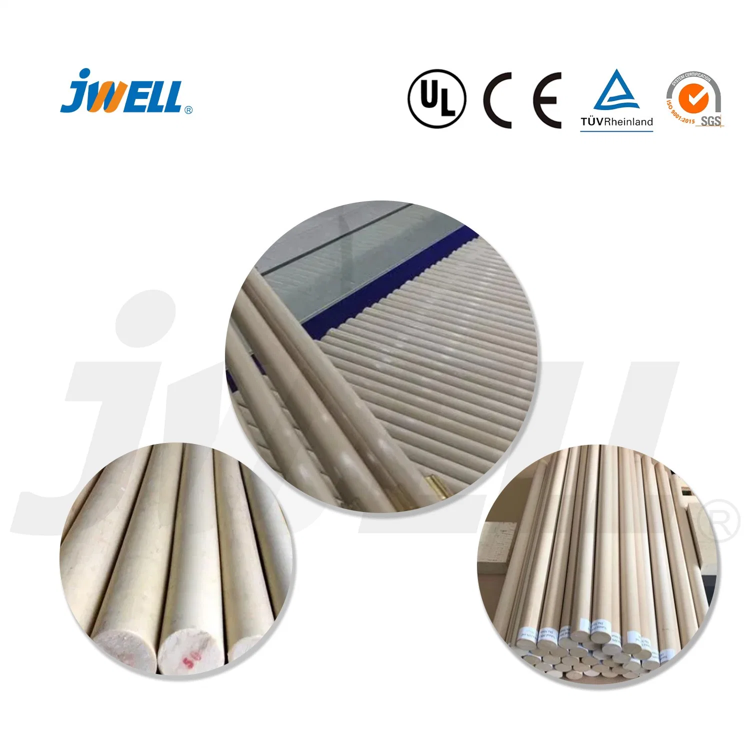 Jwell PPSU Board Pipe Plastic Machinery Machine Extrusion in Heat Exchanger Blades