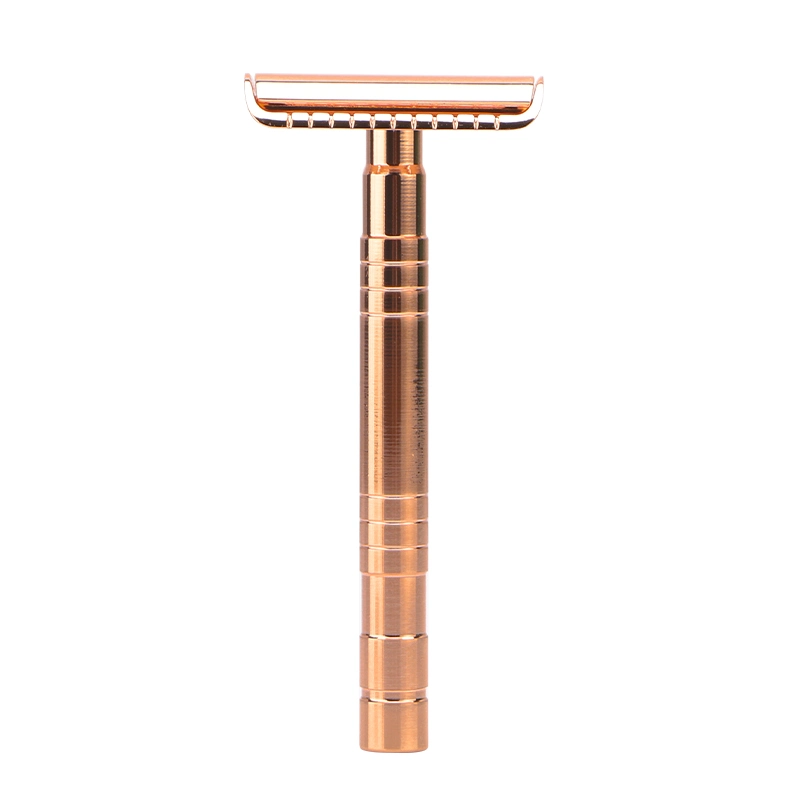 Cheaper Price Safety Razor Rose Gold Women&prime; S Shaving Brass Handle Shaving Razor for Ladies Smooth Wet Shaving Experience