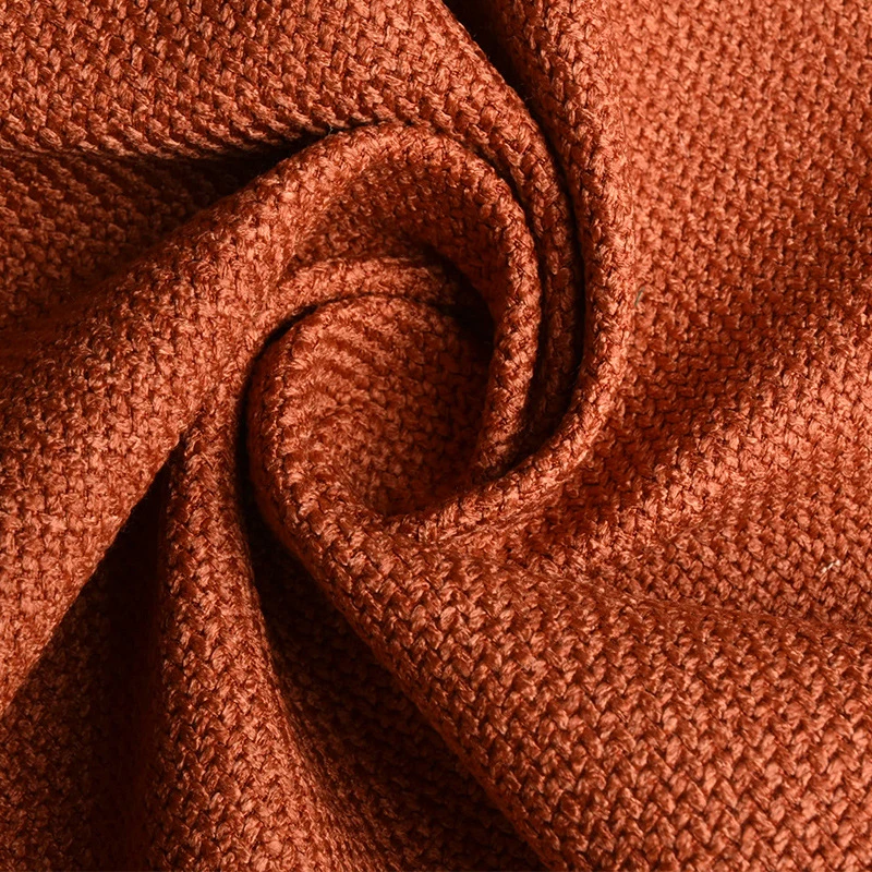 Stock Supply 100% Polyester Fabric Linen Look Upholstery Fabric Used for Sofa Chairs Textile Fabric