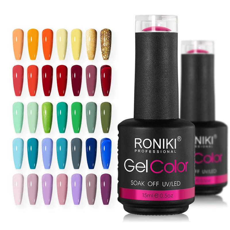 Roniki 1000PCS Custom Logo 1000 Colors Super Shine 15ml OEM UV LED Nail Gel Polish
