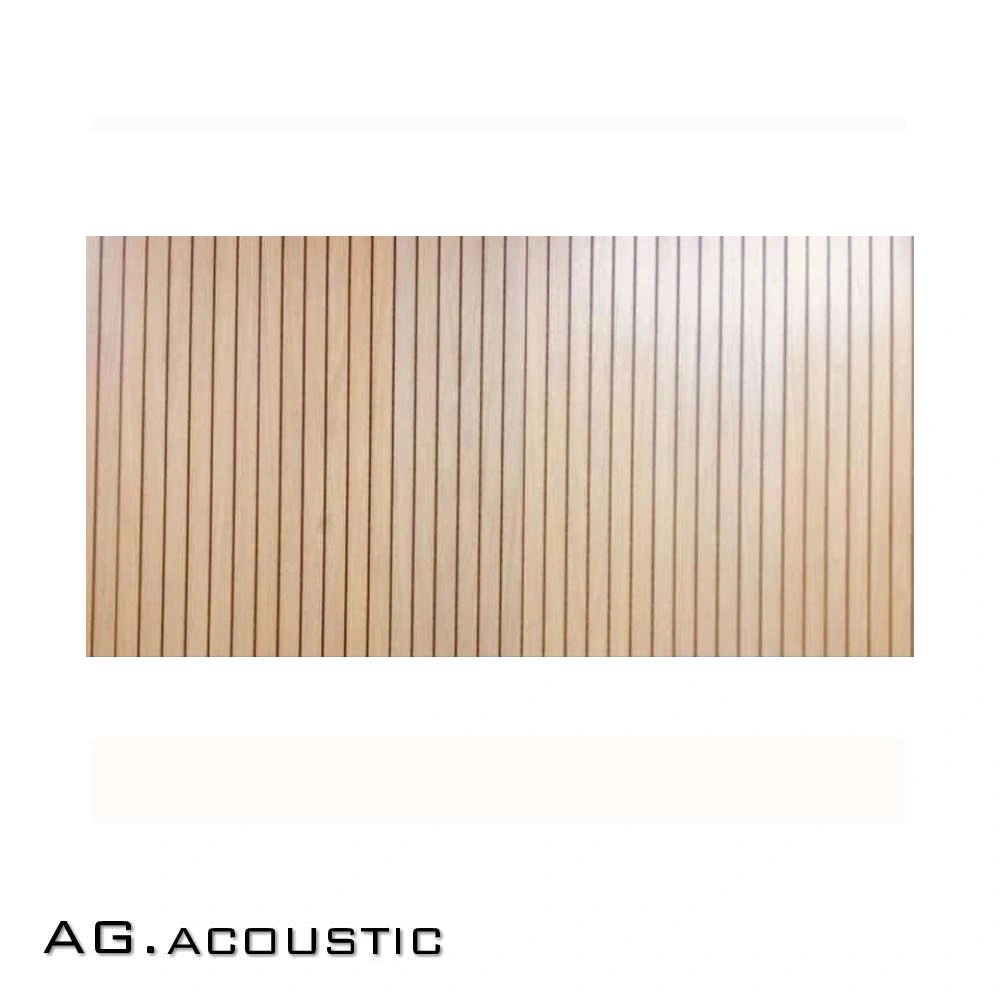 AG. Acoustic Red MDF Core Wood Timber Grooved Sound Absorption Wall Board