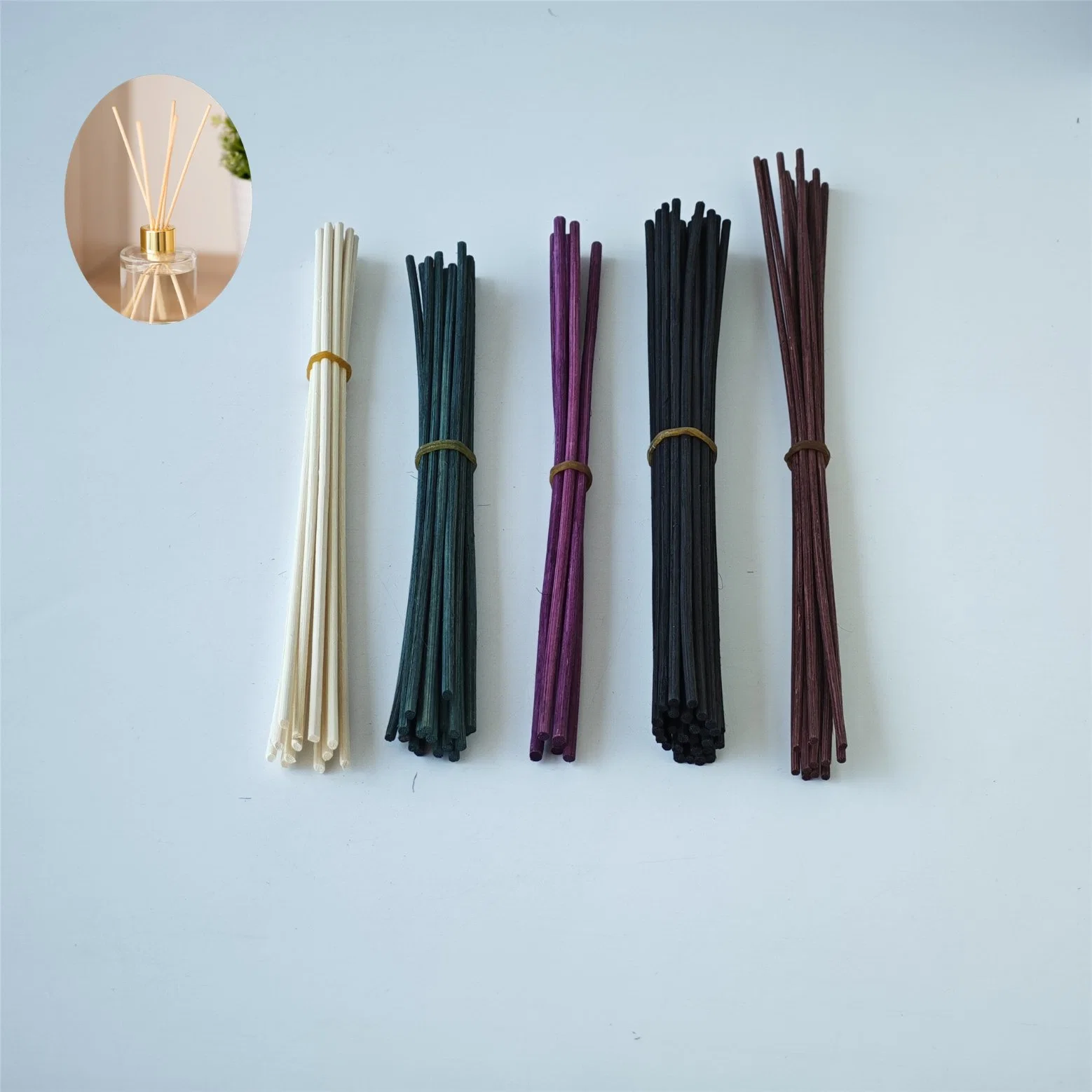 Colorful Black Air Freshener Fragrance Oil Reed Diffuser 3mm Rattan Stick