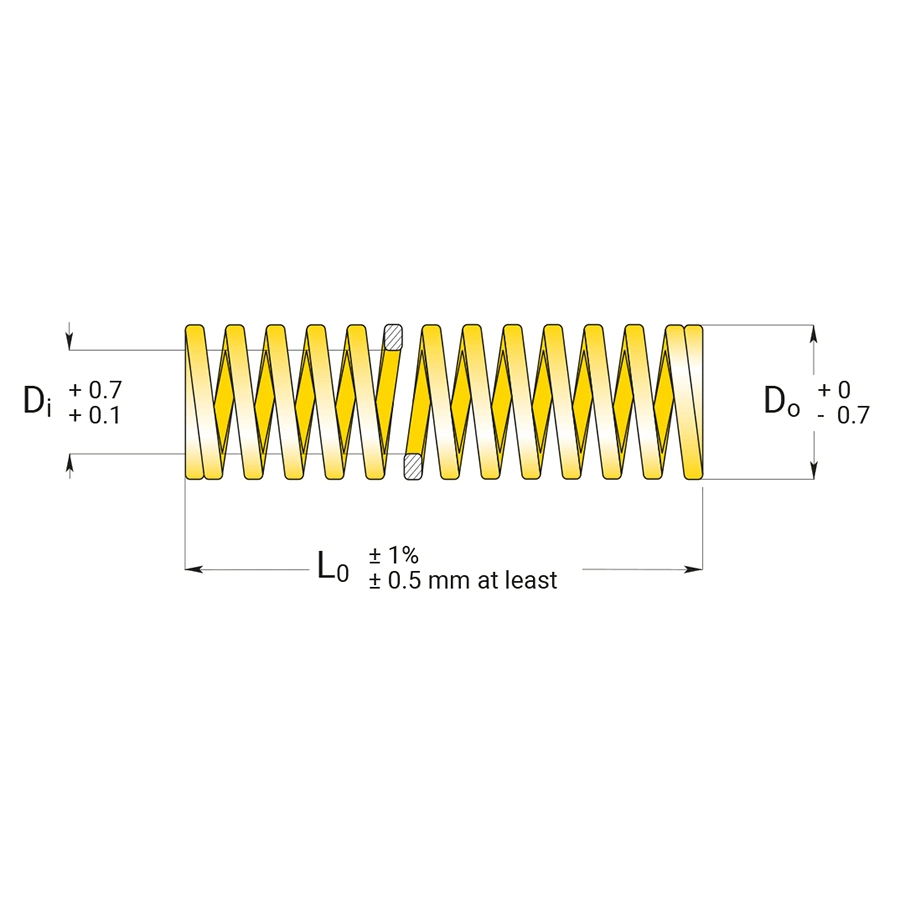 Ingks 55crsi 50CRV die Spring Mold Coil Spring für JIS ISO für die Werkzeugfeder der Maschine