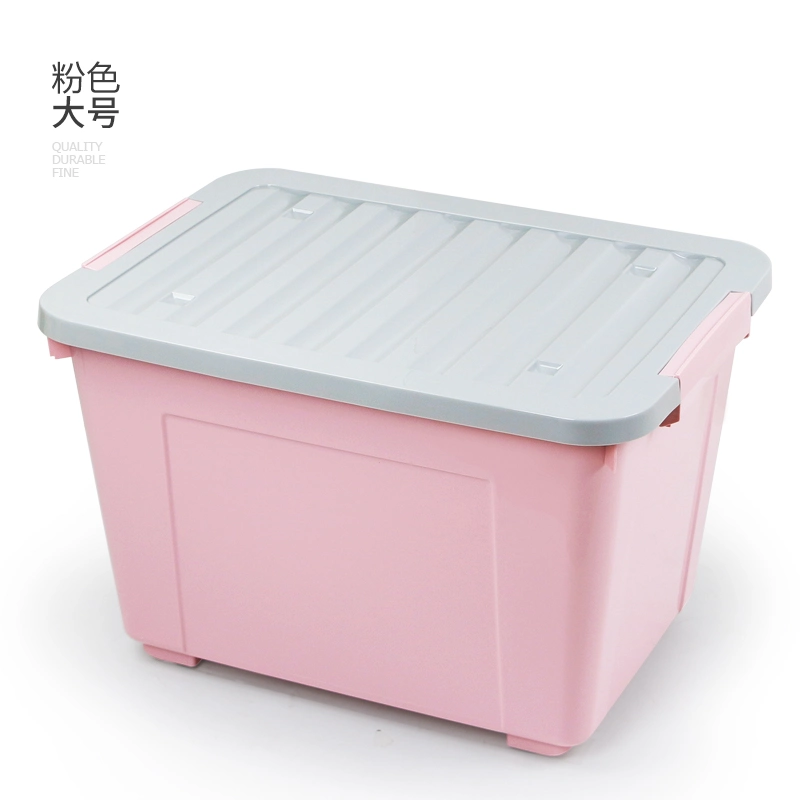 3410 Home Durable Clothes Sundries Plastic Storage Bin with Lid Space Organization