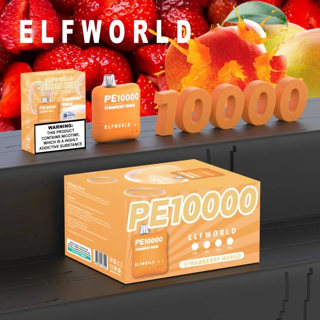 Original Genuine Elfworld PE 10000 Puffs Nickel Electronic Cigarette Mesh Coil Mesh Coil Type-C, a Variety of Flavors to Choose From