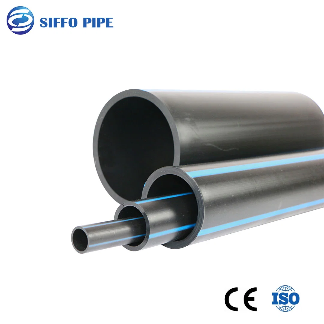 Tubo de HDPE tubo de polietileno de alta densidade tubo de PE plástico de HDPE Tubulação de água para provisão de água irrigação de agricultura