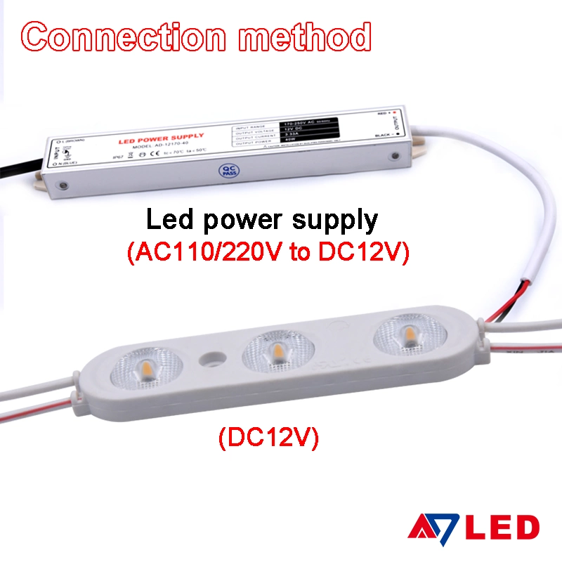 Fabricante China de retroiluminación de alta potencia Caja de luz los carteles de inyección de IP67 Resistente al agua 12V DC 24V blanco cálido regulable 1 2 3 4 SMD 2835 de la luz de módulo LED de OSRAM