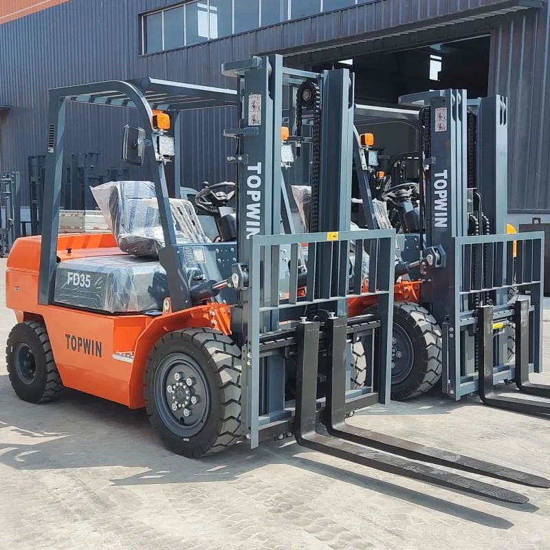 China Fabricante Forkllift Truck 2,5 toneladas montacargas con Full-Free Lift y abrazaderas de tambor,