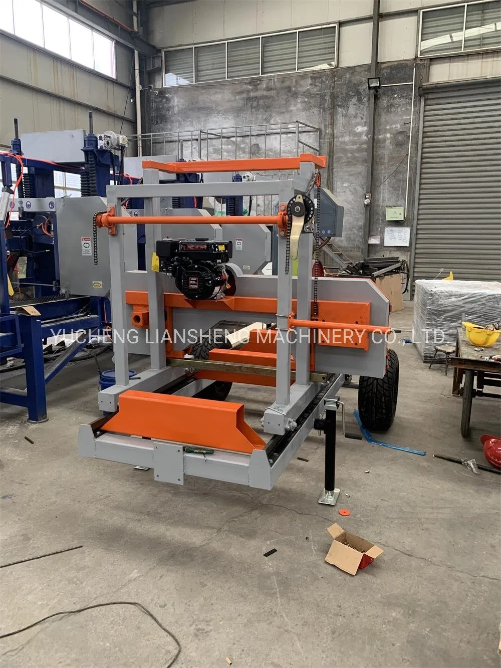 Saw Wood Trailer Gasoline Sawmill Word Automatic Sawing Machine