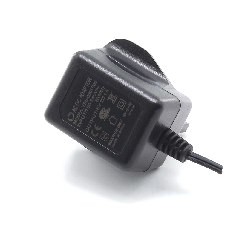 Factory Custom 100-240VAC 50/60Hz TV Box Adapter UK Plug 5W 12V Wall Battery Charger 5V 1A AC DC Adapter