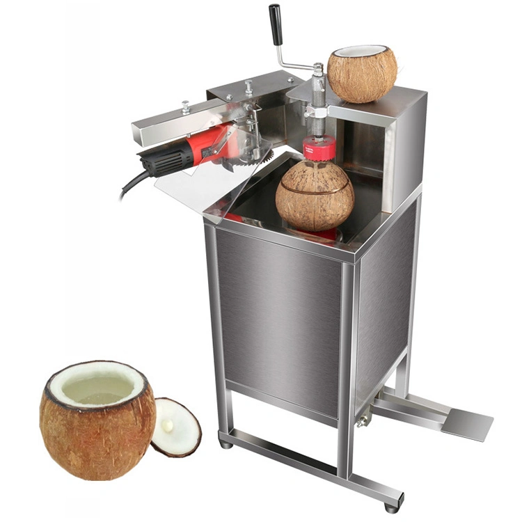 Edelstahl Frische Kokosnuss Shell Öffnung Maschine Electric Green Coconut Peeling Maschine Kokoshaut Peeling Maschine Kokosnuss Shell Opening Maschine