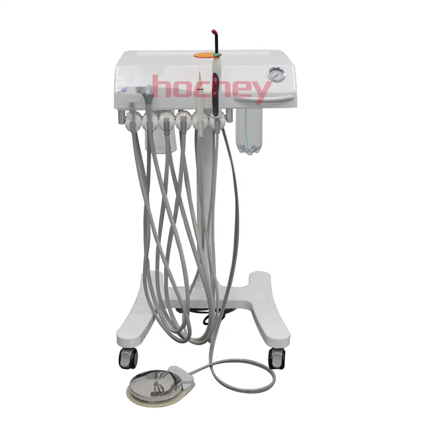 Hochey Medical Tragbare Dental Chair Unit mit Luftkompressor Ultraschall Scaler LED-Aushärteleuchte