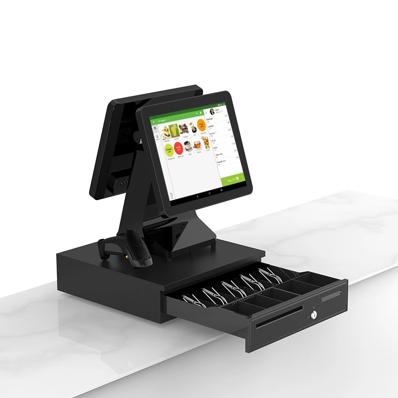 Dual 17-Inch Capacitive Touch Display J1900 POS Touch System Cash Register