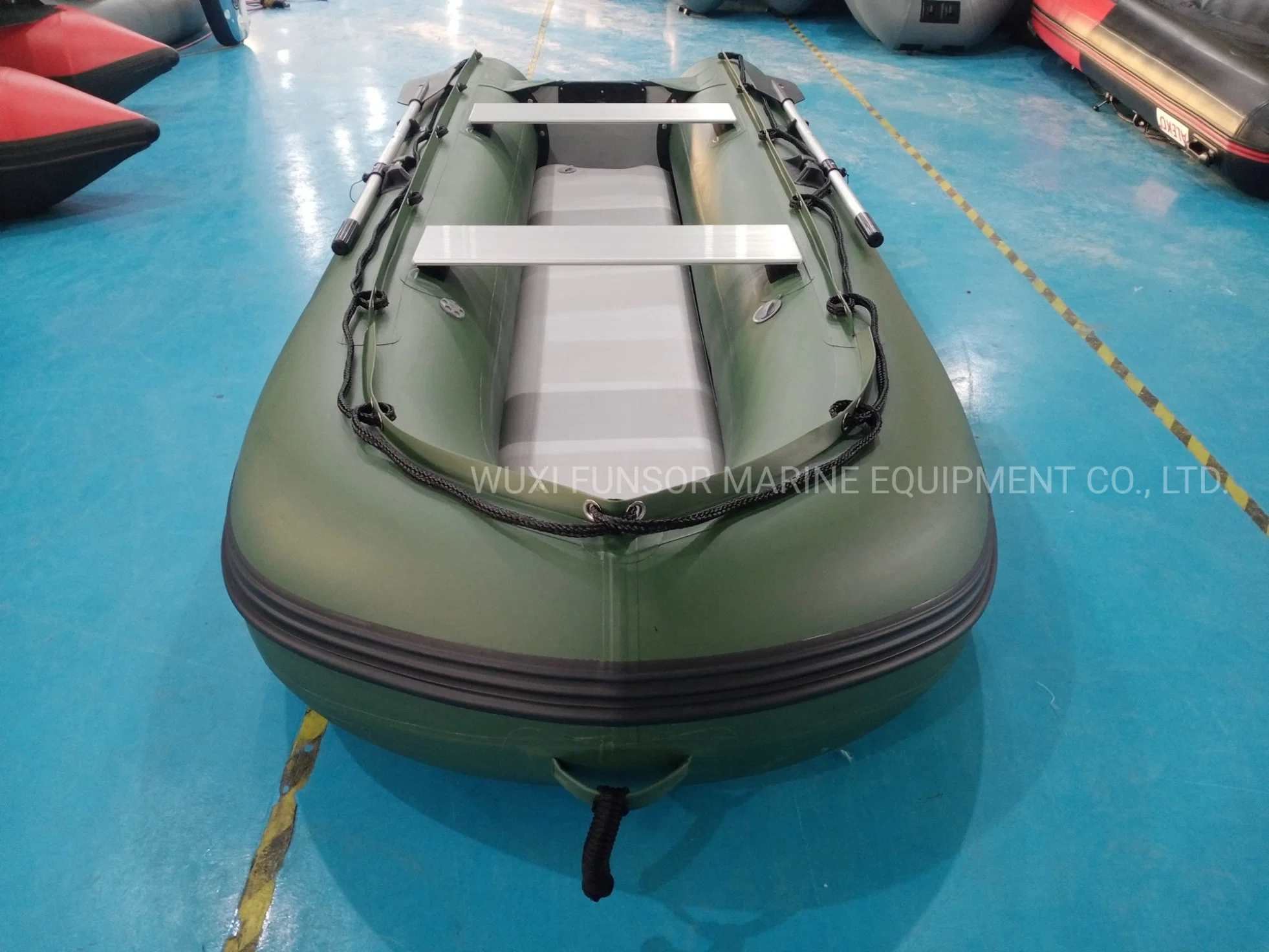 Funsor PVC rigide en canot gonflable de gouvernail Kayak avec moteur électrique de la ligne traînante