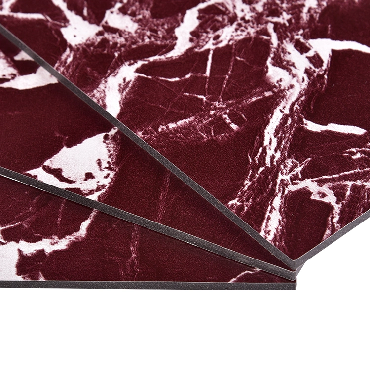 Marble PVDF Finish Aluminum Composite Panel Wall Cladding Marble Texture ACP