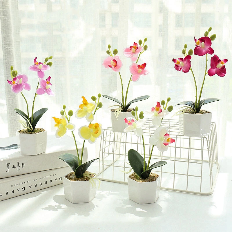 Wholesale/Supplier Factory Price Artificial Orchid Flower in Plastic Pot