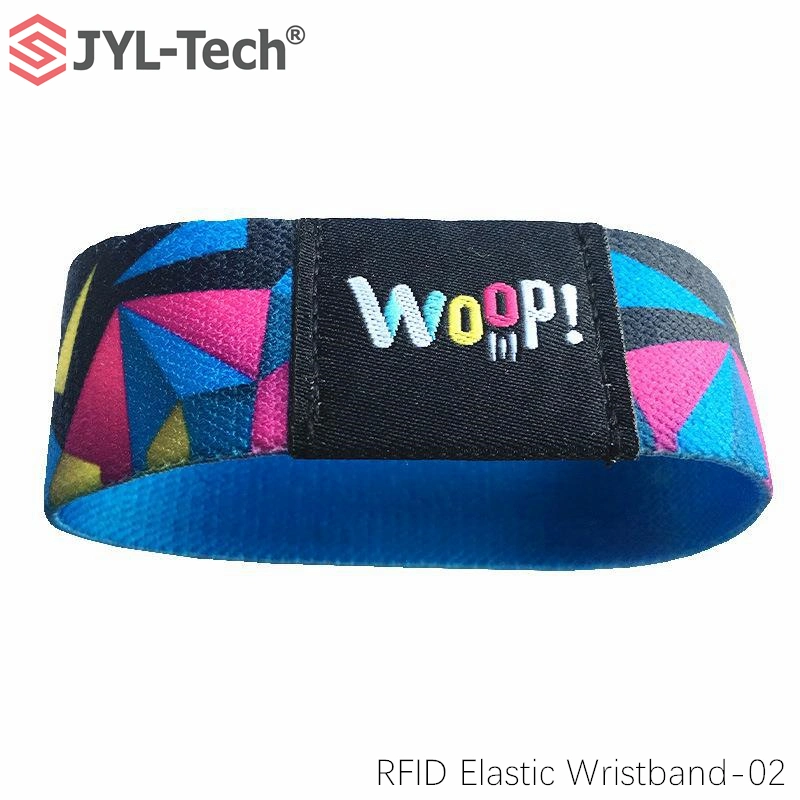 Logo Printed Elastic Wristband with RFID Chip for Hotel