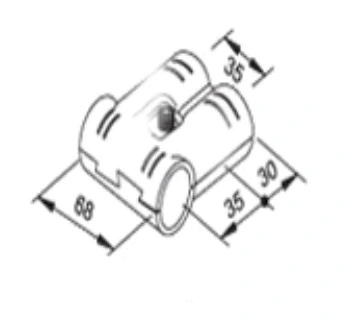 Pipe Connector Kj-19 for Lean Pipe Rack System, Trolley and Workstation